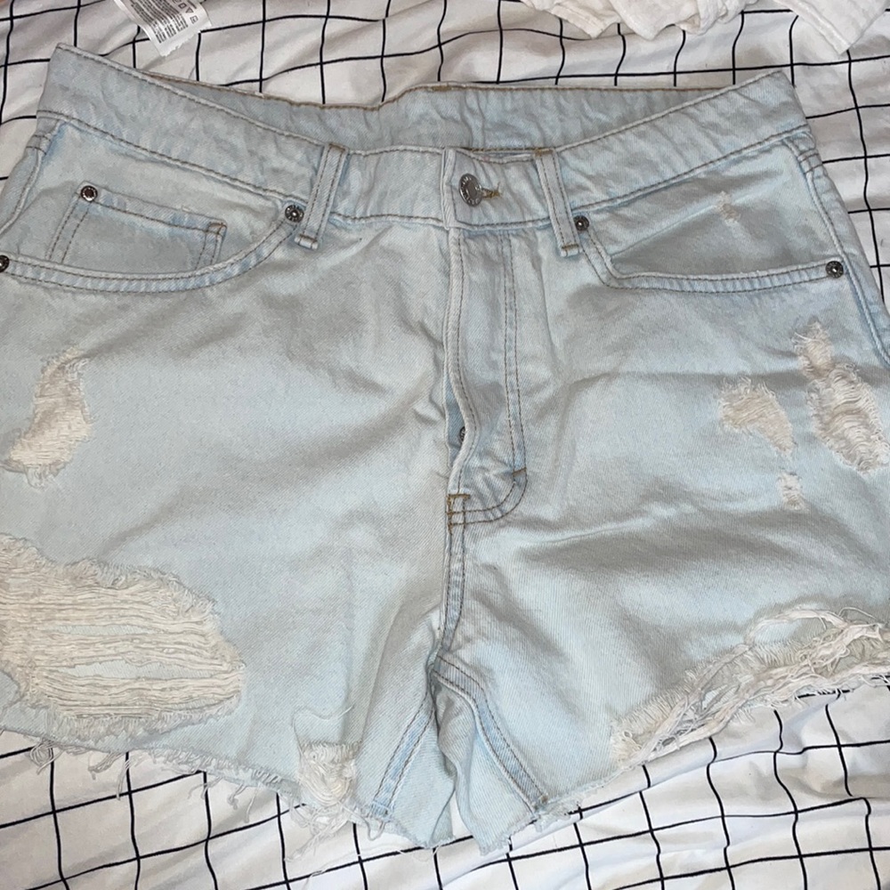 Light was blue jean shorts H&M!